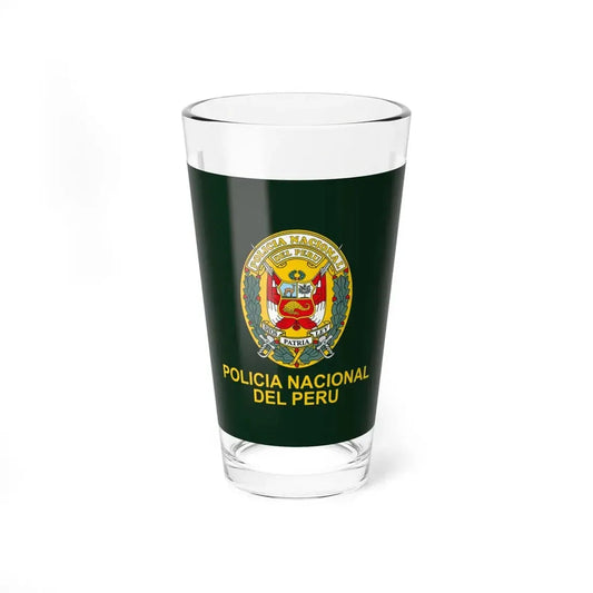 Flag of the National Police of Peru (Peru) Pint Glass 16oz 16oz - Go Mug Yourself