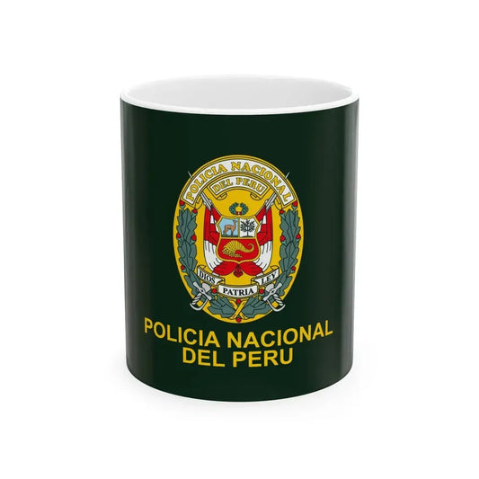 Flag of the National Police of Peru (Peru) White Coffee Mug 11oz - Go Mug Yourself