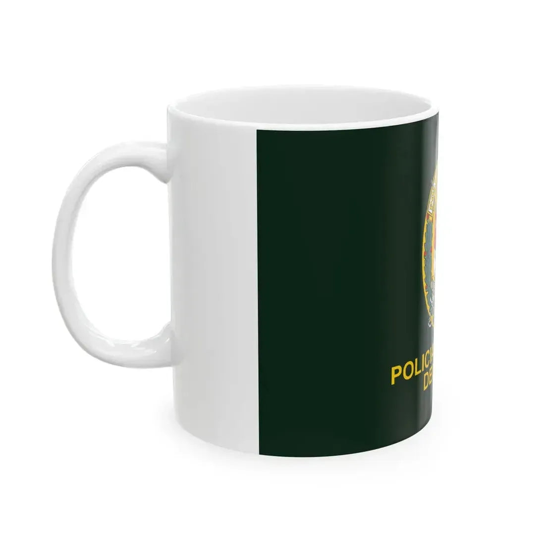 Flag of the National Police of Peru (Peru) White Coffee Mug - Go Mug Yourself