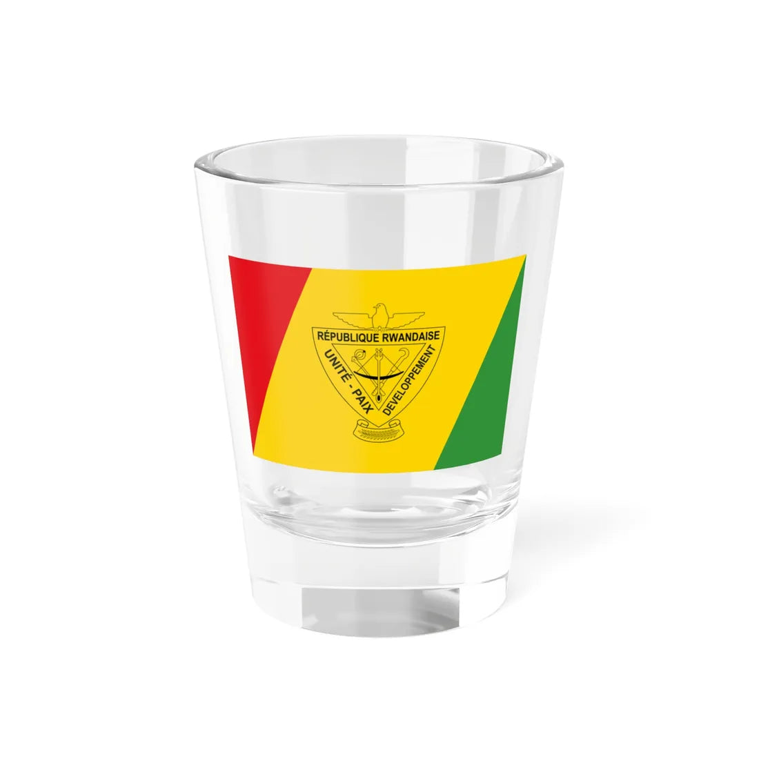 Flag of the National Republican Movement for Democracy and Development MRND (Rwanda) Shot Glass 1.5oz 1.5oz - Go Mug Yourself