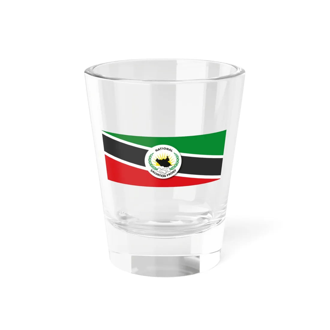 Flag of the National Salvation Front (South Sudan) Shot Glass 1.5oz 1.5oz - Go Mug Yourself