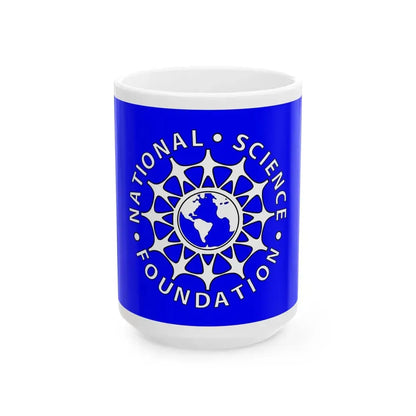 Flag of the National Science Foundation (United States) White Coffee Mug 15oz - Go Mug Yourself