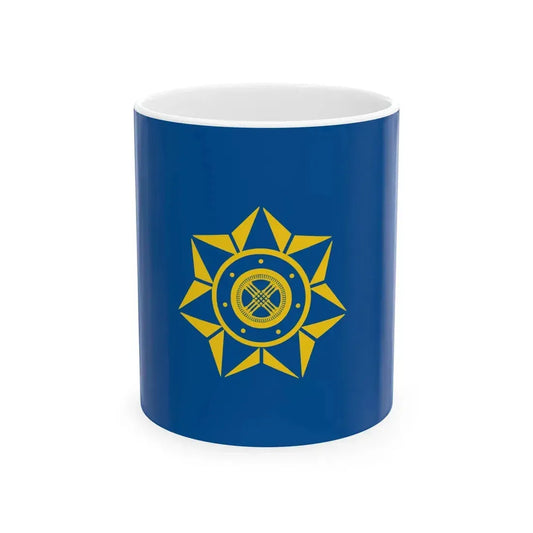 Flag of the National Security Committee of the Republic of Kazakhstan (Kazakhstan) White Coffee Mug 11oz - Go Mug Yourself
