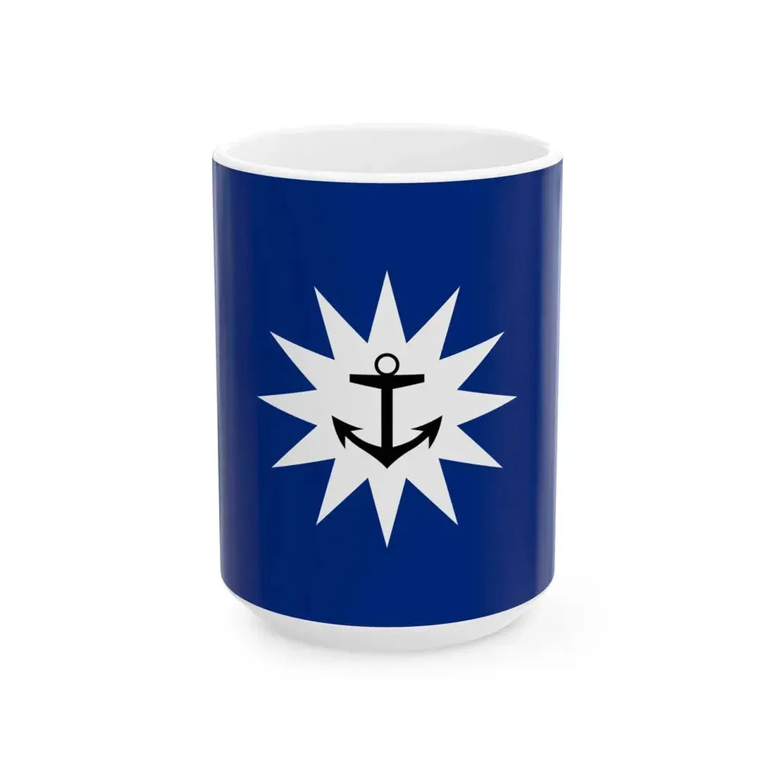 Flag of the Nauru Pacific Line (Nauru) White Coffee Mug 15oz - Go Mug Yourself