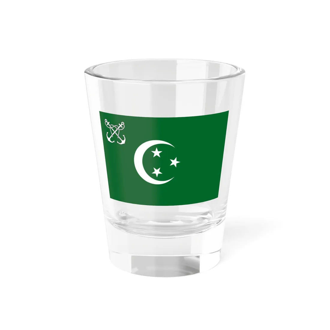 Flag of the Navy of Egypt 1922-1952 (Egypt) Shot Glass 1.5oz 1.5oz - Go Mug Yourself