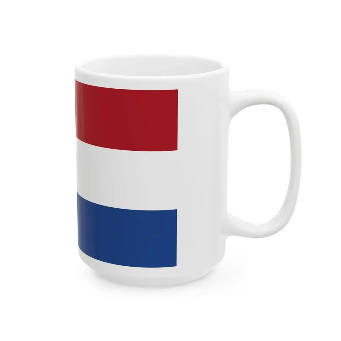Flag of the Netherlands 5-3 (Netherlands) White Coffee Mug - Go Mug Yourself