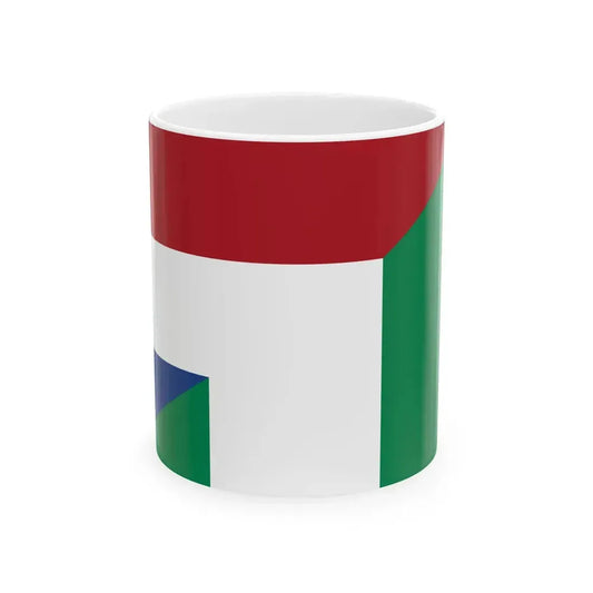 Flag of the Netherlands and Nigeria 2 (Netherlands) White Coffee Mug 11oz - Go Mug Yourself