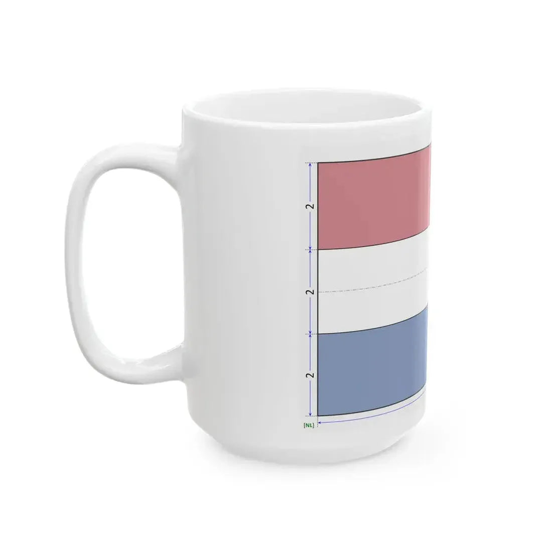 Flag of the Netherlands construction sheet (Netherlands) White Coffee Mug - Go Mug Yourself