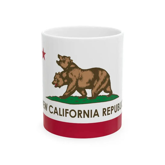 Flag of the New California Republic (United States) White Coffee Mug 11oz - Go Mug Yourself