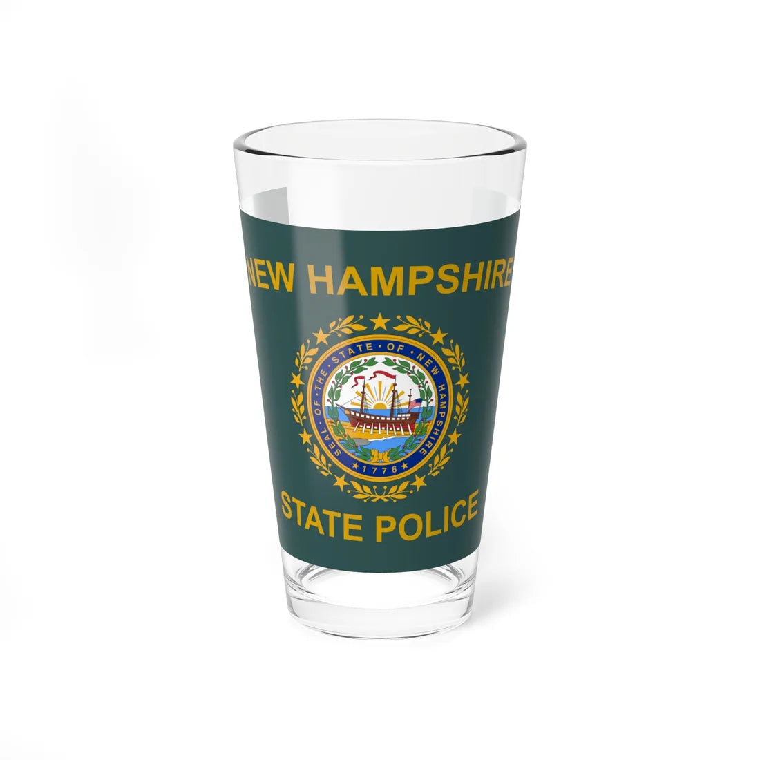 Flag of the New Hampshire State Police (United States) Pint Glass 16oz 16oz - Go Mug Yourself