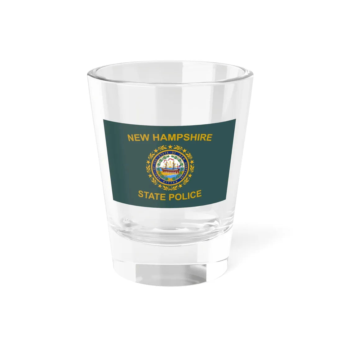 Flag of the New Hampshire State Police (United States) Shot Glass 1.5oz 1.5oz - Go Mug Yourself