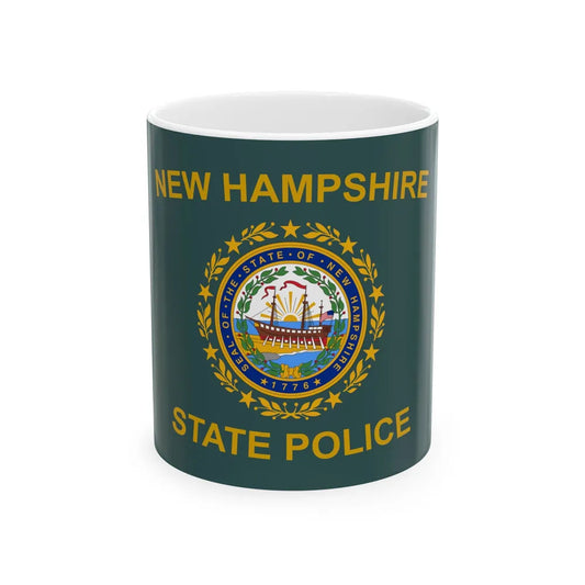 Flag of the New Hampshire State Police (United States) White Coffee Mug 11oz - Go Mug Yourself
