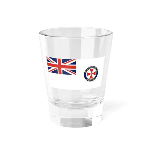 Flag of the New South Wales Ambulance Service (Australia) Shot Glass 1.5oz 1.5oz - Go Mug Yourself