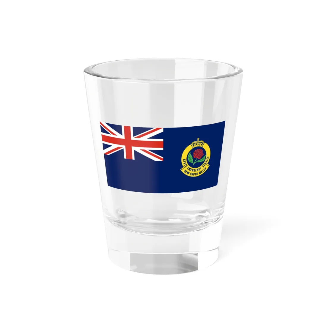 Flag of the New South Wales SES (Australia) Shot Glass 1.5oz 1.5oz - Go Mug Yourself