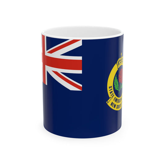 Flag of the New South Wales SES (Australia) White Coffee Mug-11oz-Go Mug Yourself