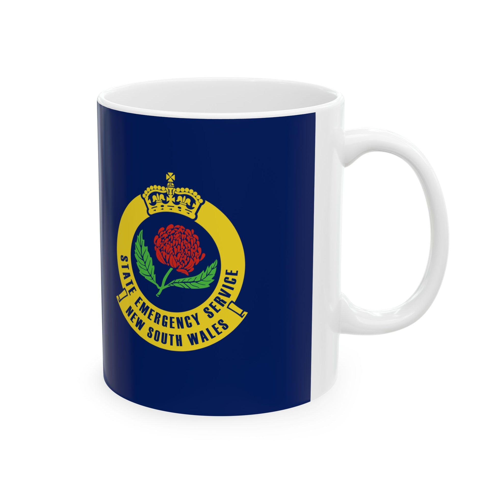 Flag of the New South Wales SES (Australia) White Coffee Mug-Go Mug Yourself