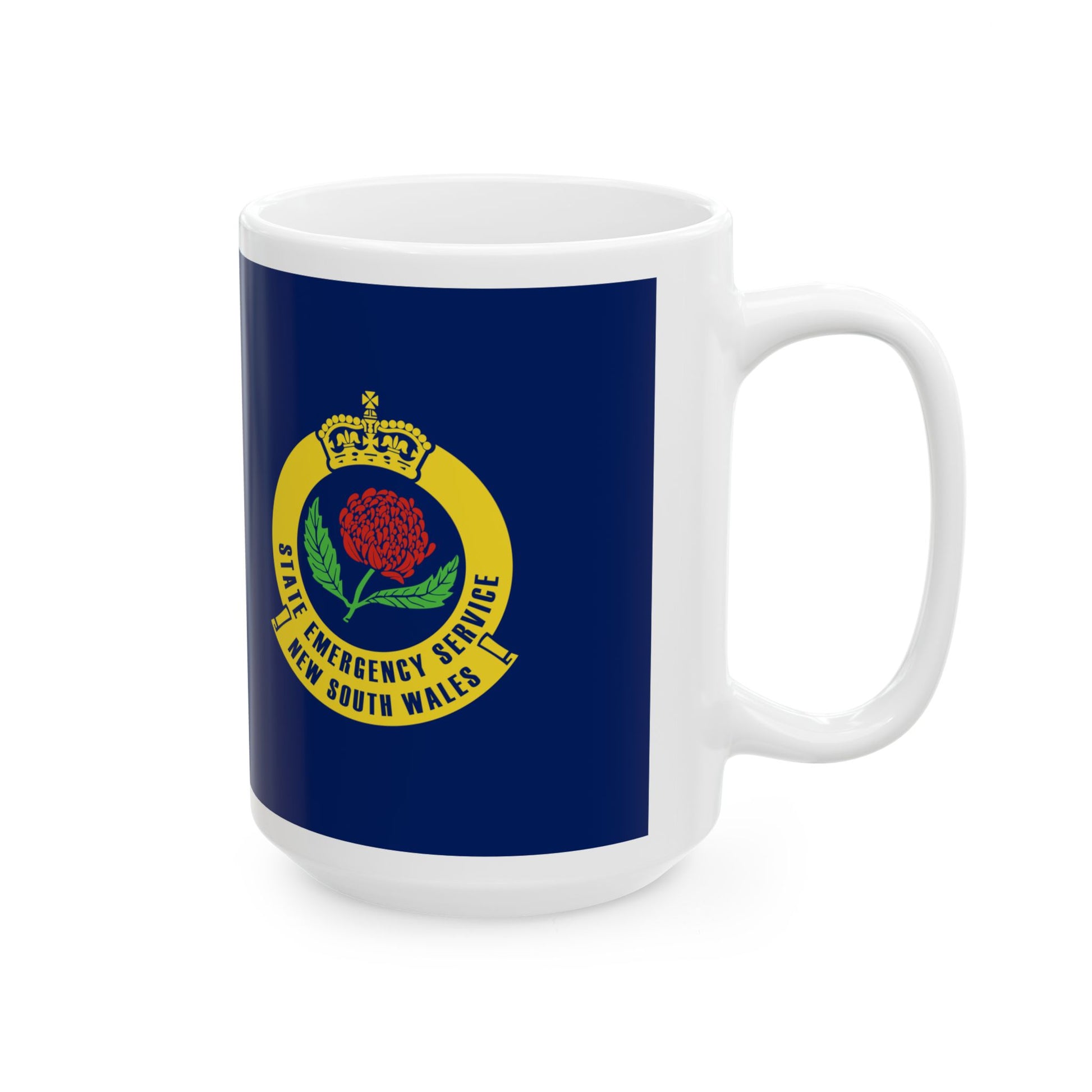Flag of the New South Wales SES (Australia) White Coffee Mug-Go Mug Yourself