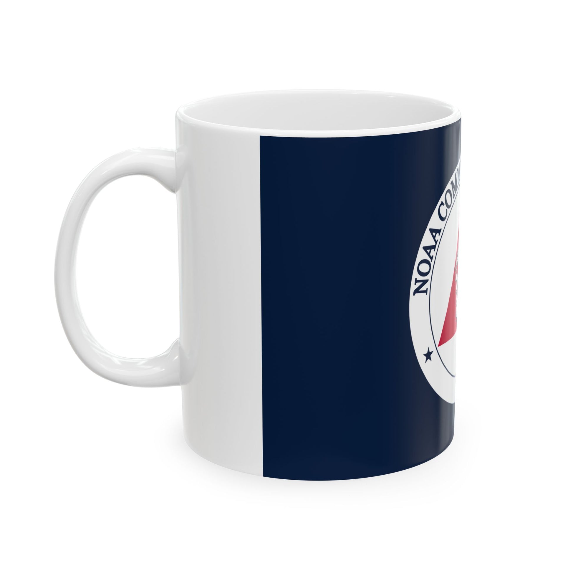 Flag of the NOAA Commissioned Officer Corps (United States) White Coffee Mug-Go Mug Yourself