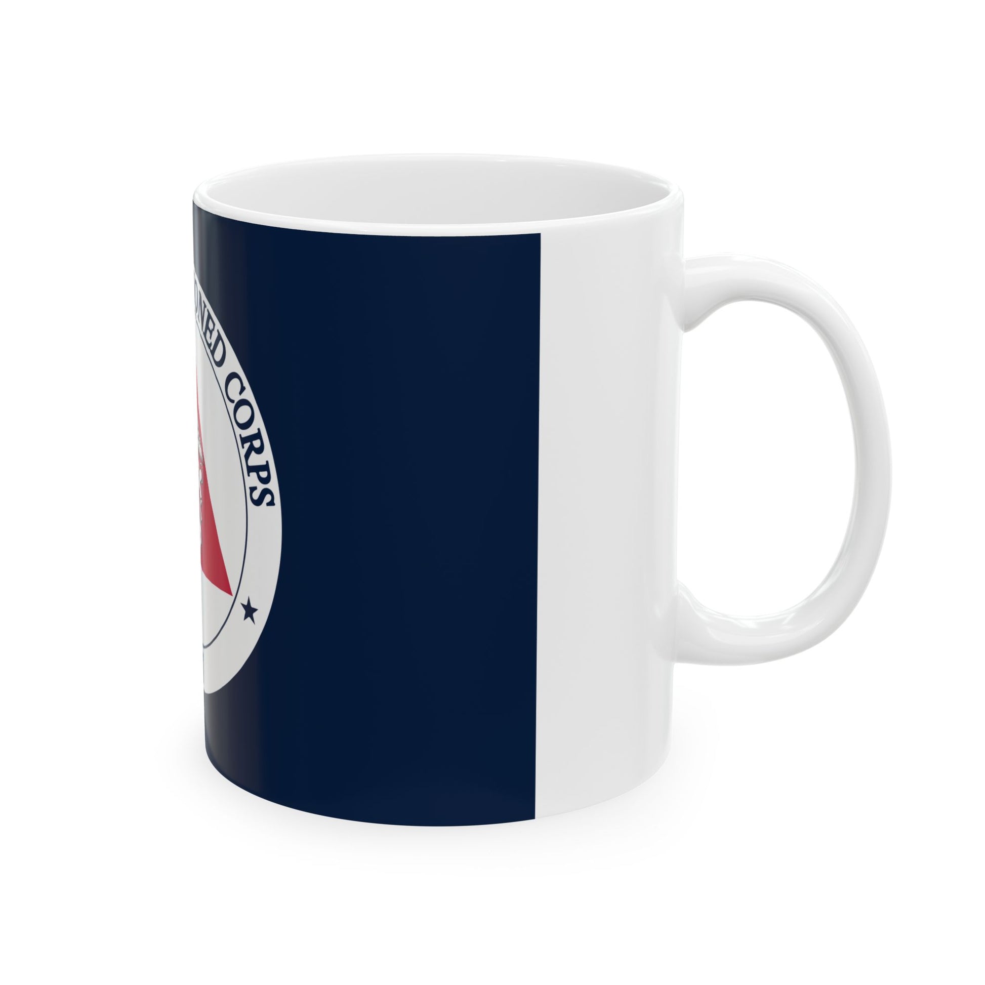 Flag of the NOAA Commissioned Officer Corps (United States) White Coffee Mug-Go Mug Yourself