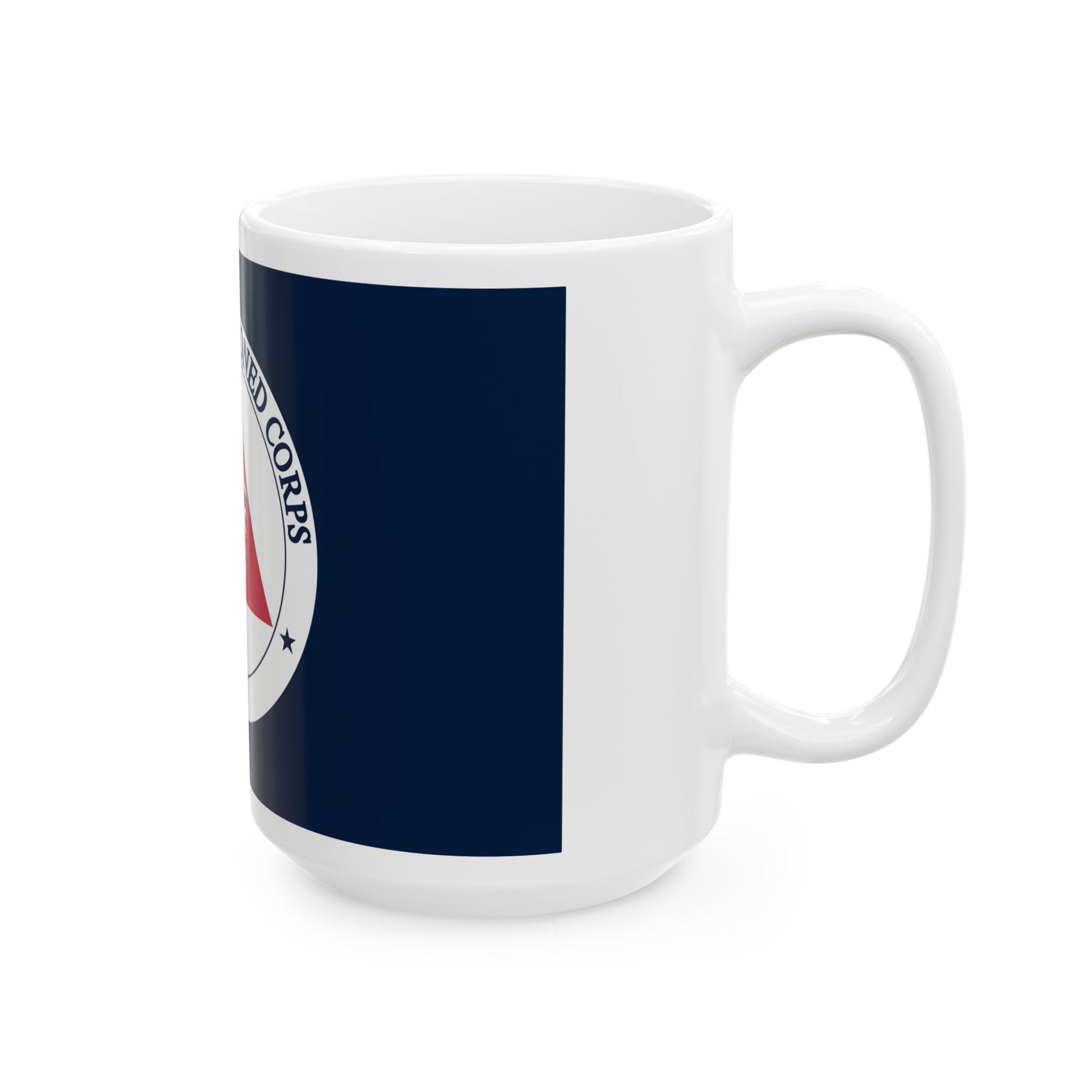 Flag of the NOAA Commissioned Officer Corps (United States) White Coffee Mug-Go Mug Yourself