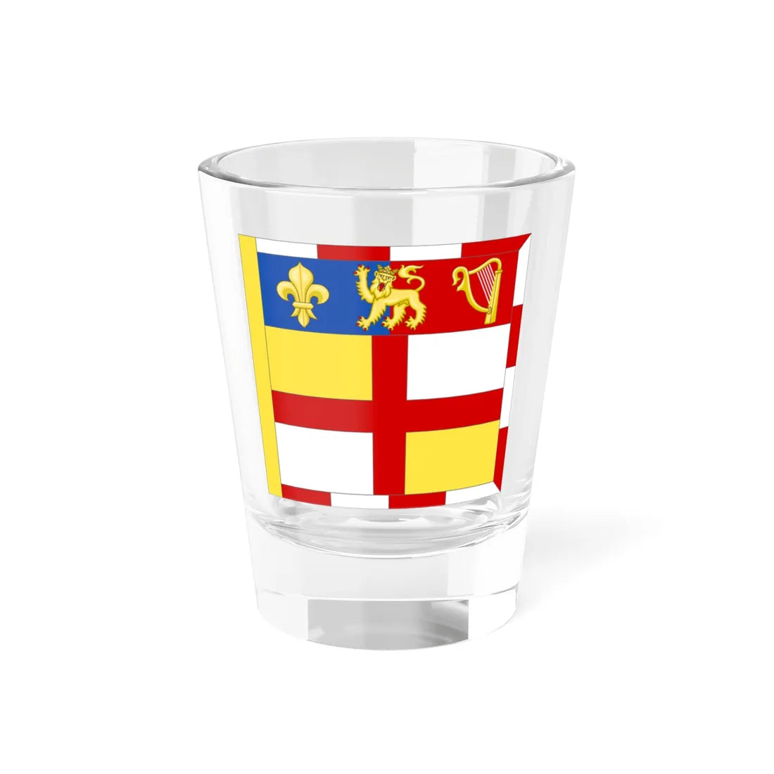 Flag of the Norroy and Ulster King of Arms (United Kingdom) Shot Glass 1.5oz 1.5oz - Go Mug Yourself