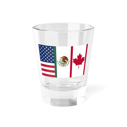 Flag of the North American Free Trade Agreement standard version (Canada) Shot Glass 1.5oz 1.5oz - Go Mug Yourself