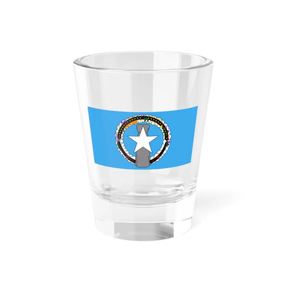 Flag of the Northern Mariana Islands 1976-1989 (United States) Shot Glass 1.5oz 1.5oz - Go Mug Yourself