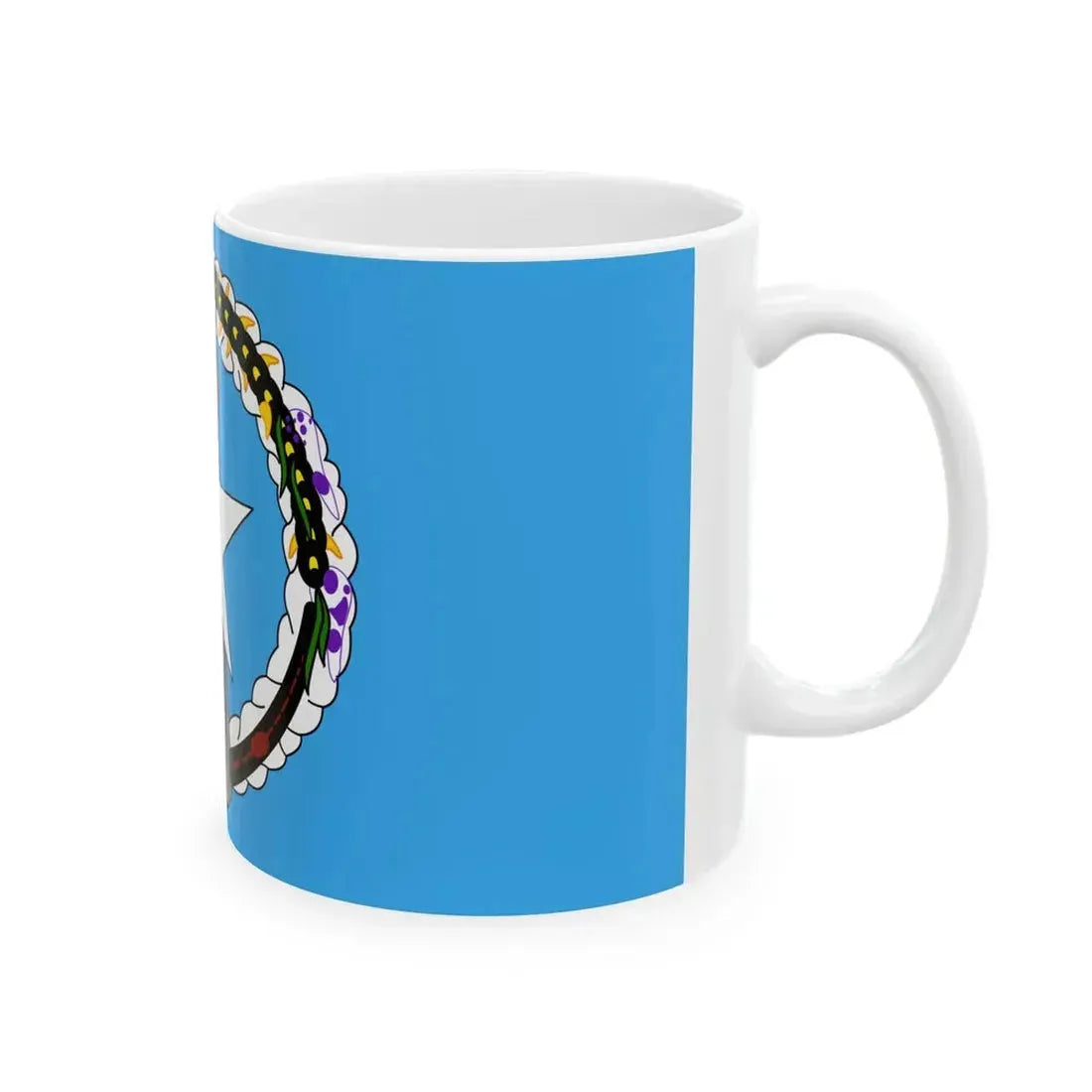 Flag of the Northern Mariana Islands 1976-1989 (United States) White Coffee Mug - Go Mug Yourself