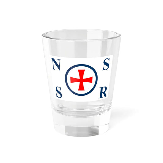 Flag of the Norwegian Society for Sea Rescue (Norway) Shot Glass 1.5oz 1.5oz - Go Mug Yourself