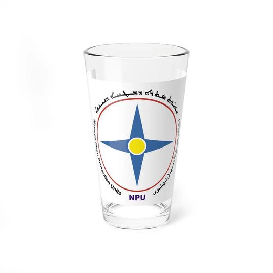 Flag of the NPU (Iraq) Pint Glass 16oz 16oz - Go Mug Yourself