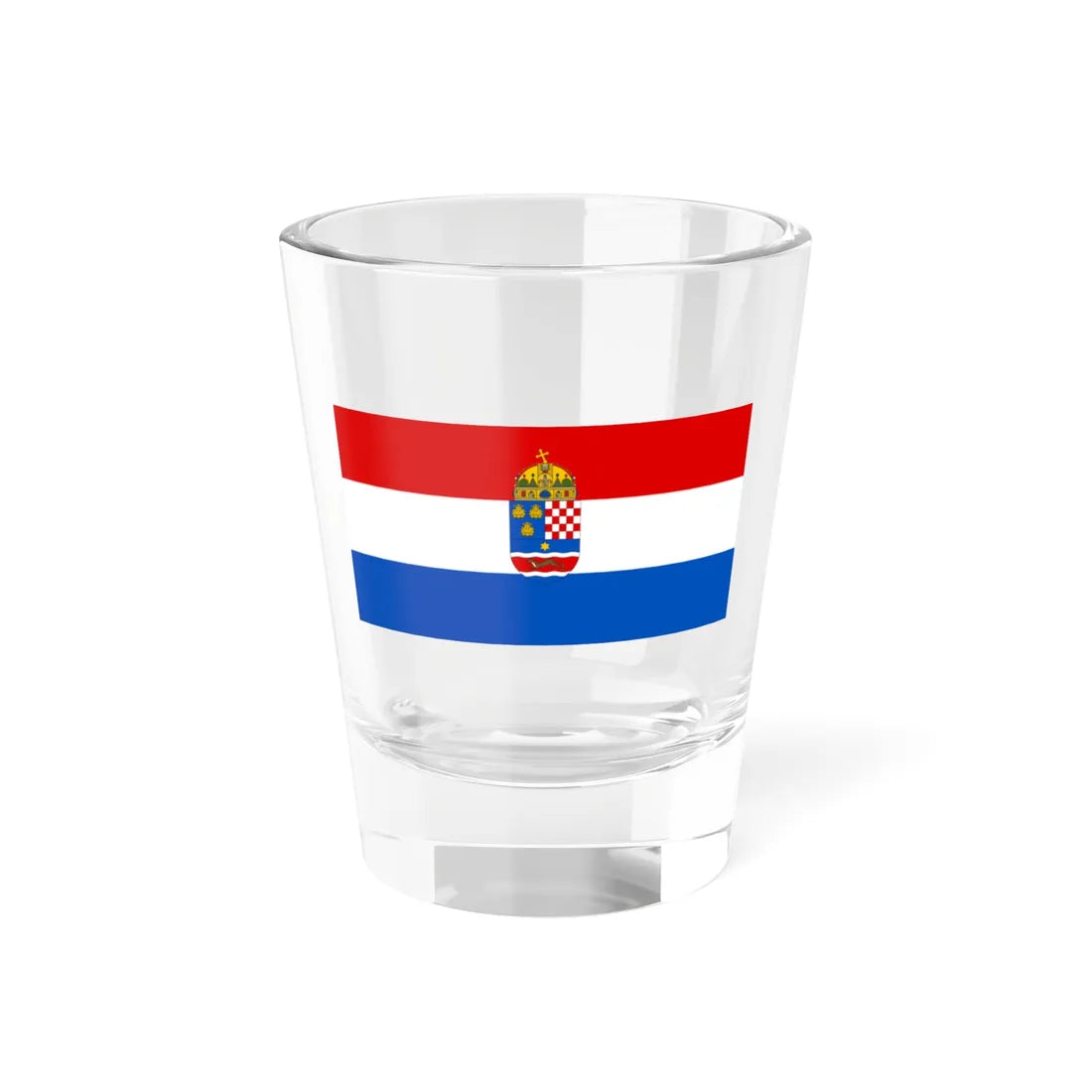 Flag of the of Kingdom of Dalmatia Slavonia and Croatia 1868-1918 (Austria) Shot Glass 1.5oz 1.5oz - Go Mug Yourself