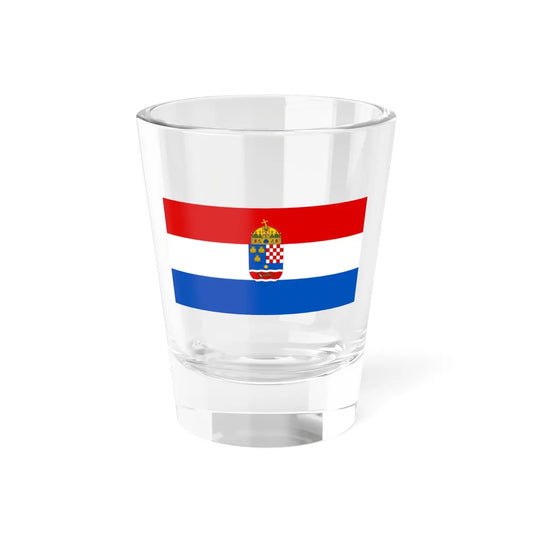 Flag of the of Kingdom of Dalmatia Slavonia and Croatia 1868-1918 (Austria) Shot Glass 1.5oz 1.5oz - Go Mug Yourself