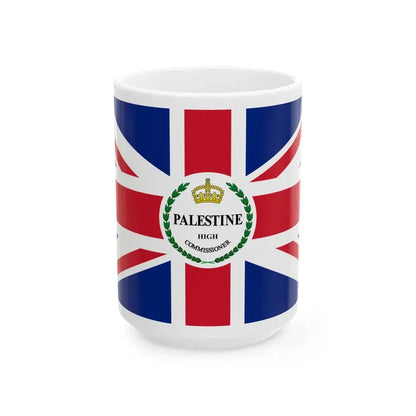 Flag of the of the High Commissioner of Palestine 1948 (Israel) White Coffee Mug 15oz - Go Mug Yourself