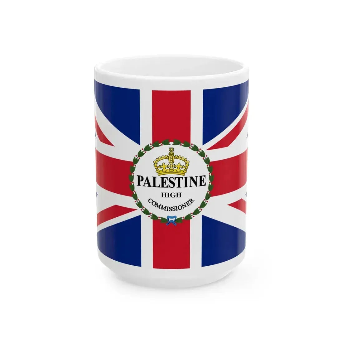Flag of the of the High Commissioner of Palestine (Israel) White Coffee Mug 15oz - Go Mug Yourself