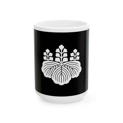 Flag of the Ogasawara Lords of Kokura in Buzen Province B (Japan) White Coffee Mug 15oz - Go Mug Yourself