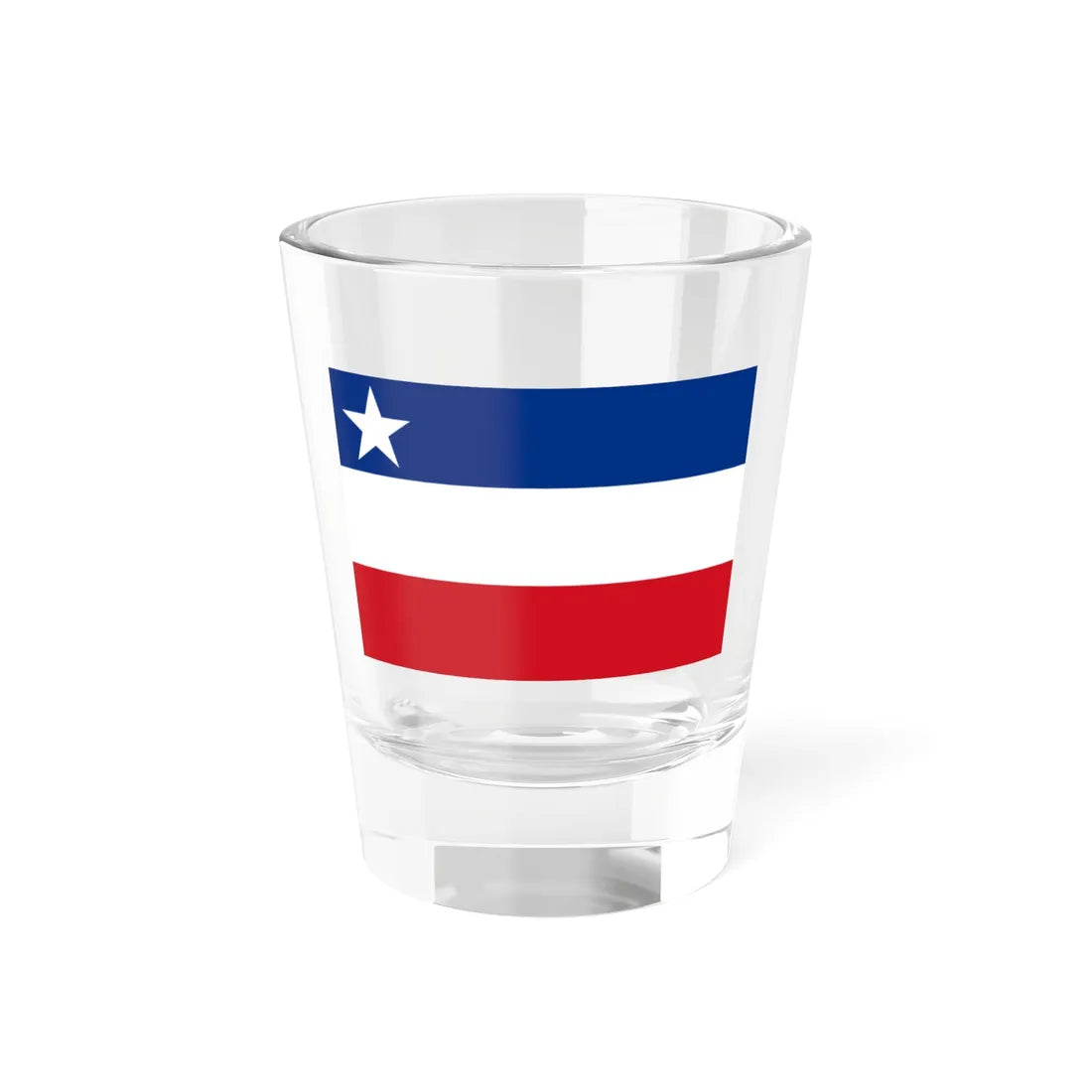 Flag of the Okinawa Civilian Administration (Japan) Shot Glass 1.5oz 1.5oz - Go Mug Yourself
