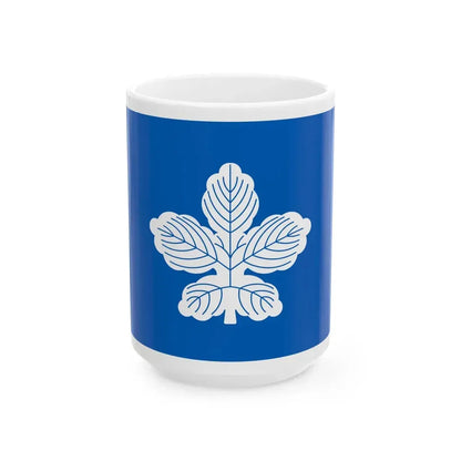 Flag of the Omura Lords of Omura in Hizen Province A (Japan) White Coffee Mug 15oz - Go Mug Yourself