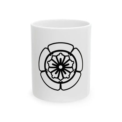 Flag of the Omura Lords of Omura in Hizen Province B (Japan) White Coffee Mug 11oz - Go Mug Yourself