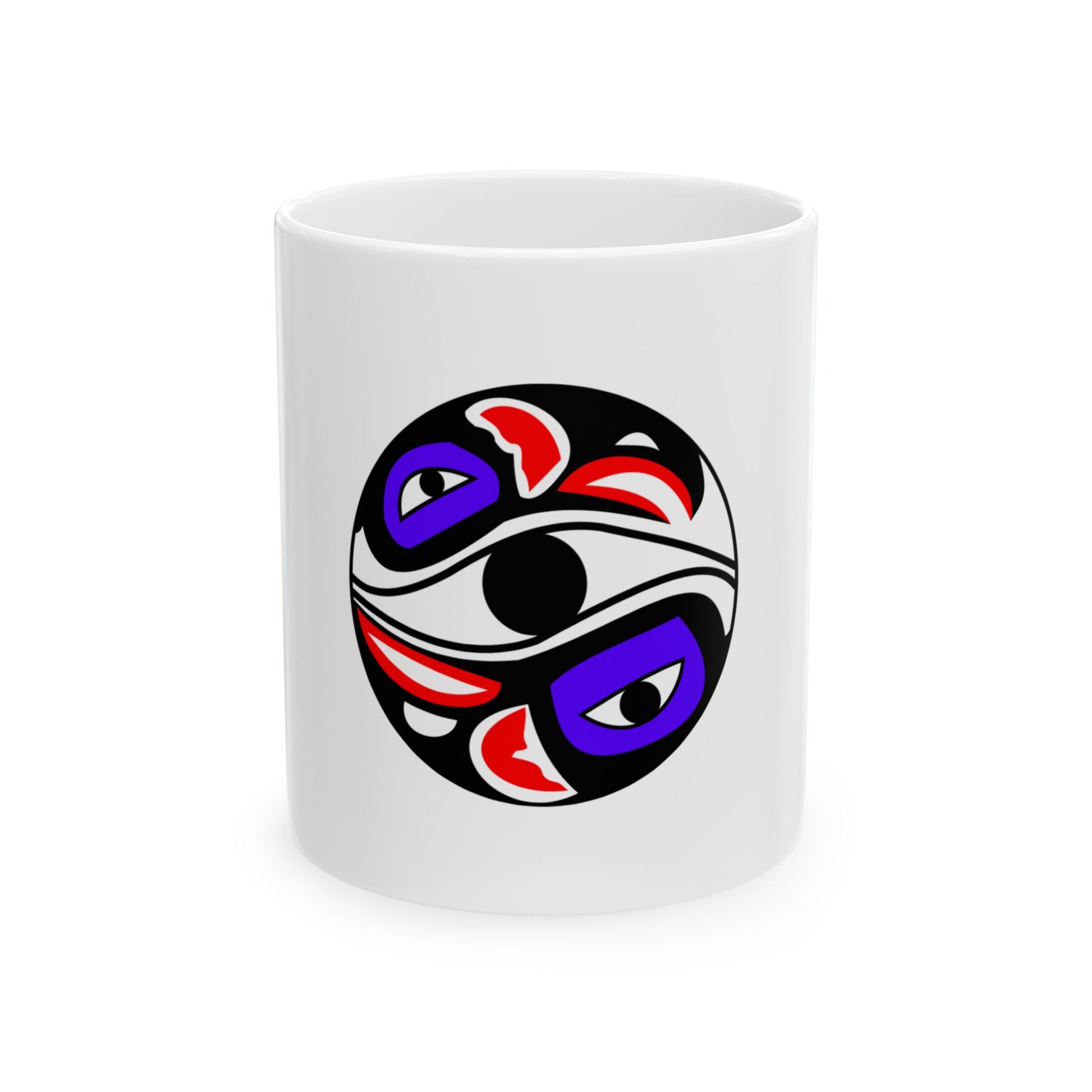 Flag of the Organized Village of Kake (United States) White Coffee Mug-11oz-Go Mug Yourself
