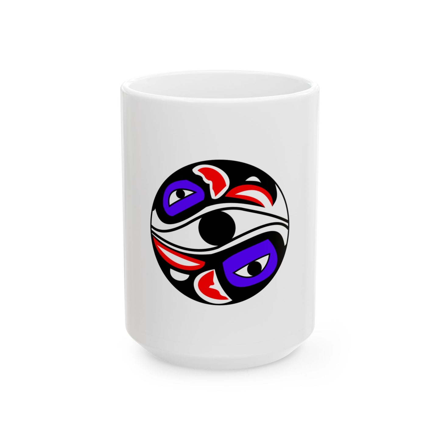 Flag of the Organized Village of Kake (United States) White Coffee Mug-15oz-Go Mug Yourself