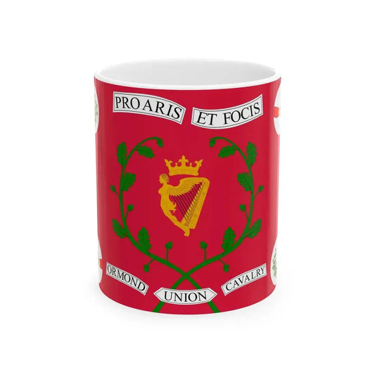 Flag of the Ormond Union Cavalry (Ireland) White Coffee Mug 11oz - Go Mug Yourself