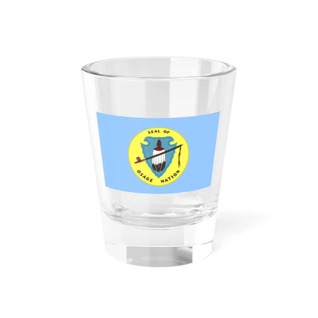 Flag of the Osage Nation (United States) Shot Glass 1.5oz 1.5oz - Go Mug Yourself