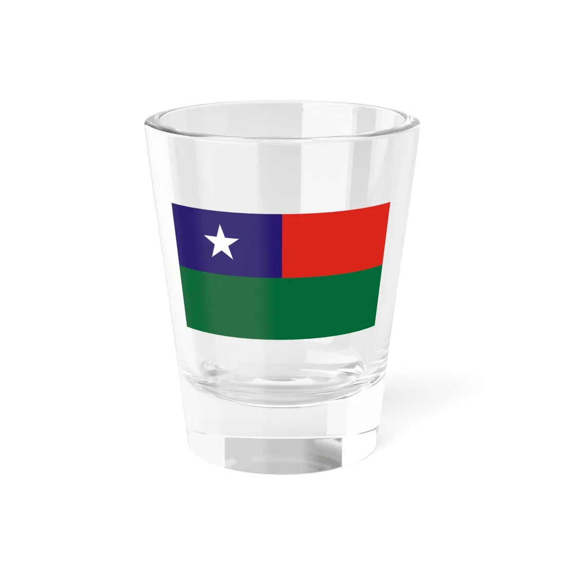Flag of the Pa-O National Organisation (Myanmar) Shot Glass 1.5oz 1.5oz - Go Mug Yourself