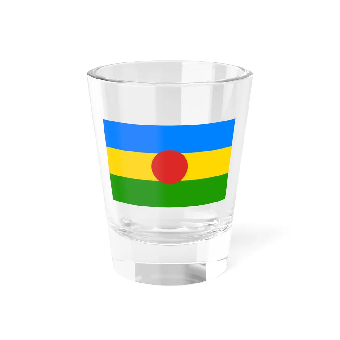 Flag of the Palaung people (Myanmar) Shot Glass 1.5oz 1.5oz - Go Mug Yourself