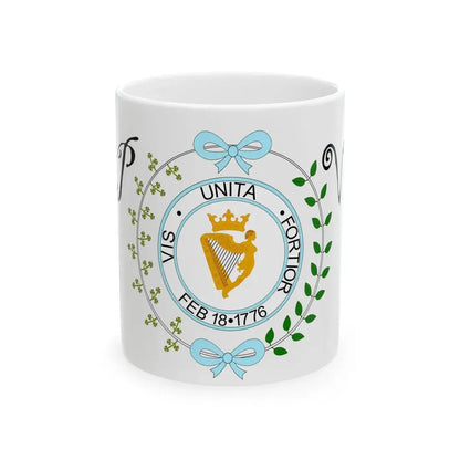 Flag of the Parsonstown Volunteers (Ireland) White Coffee Mug 11oz - Go Mug Yourself