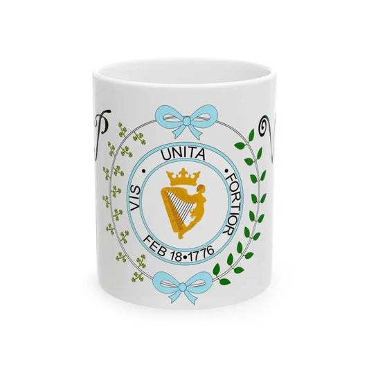 Flag of the Parsonstown Volunteers (Ireland) White Coffee Mug 11oz - Go Mug Yourself