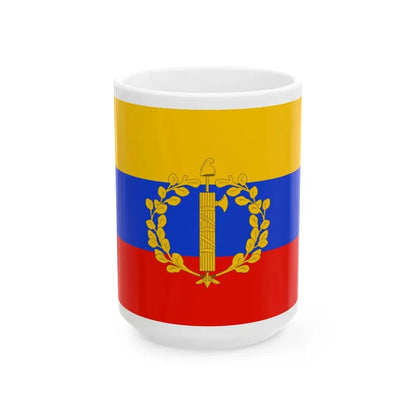 Flag of the Parthenopean Republic variant (Italy) White Coffee Mug 15oz - Go Mug Yourself