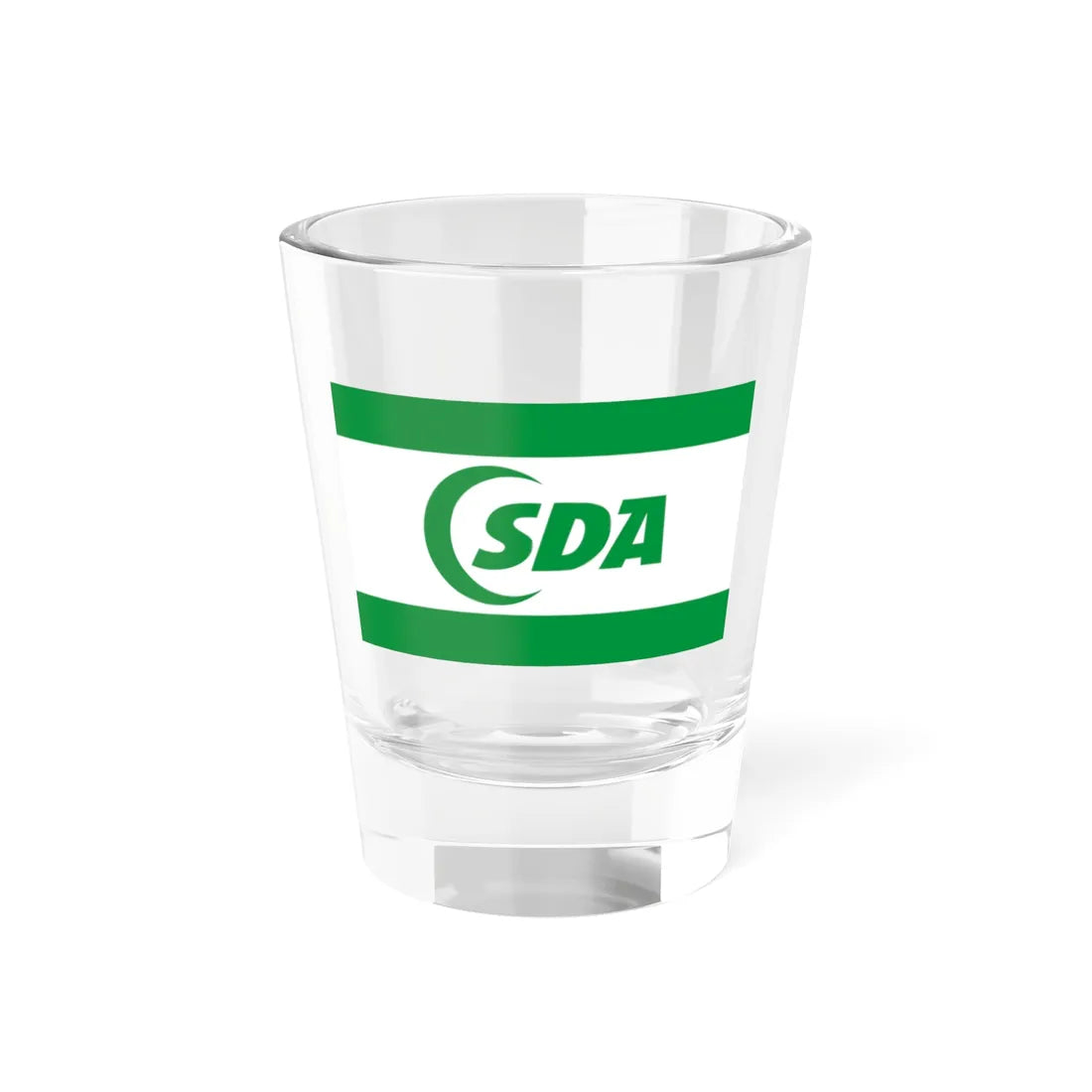 Flag of the Party of Democratic Action 1996 (Bosnia and Herzegovina) Shot Glass 1.5oz 1.5oz - Go Mug Yourself