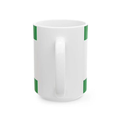 Flag of the Party of Democratic Action 1996 (Bosnia and Herzegovina) White Coffee Mug - Go Mug Yourself