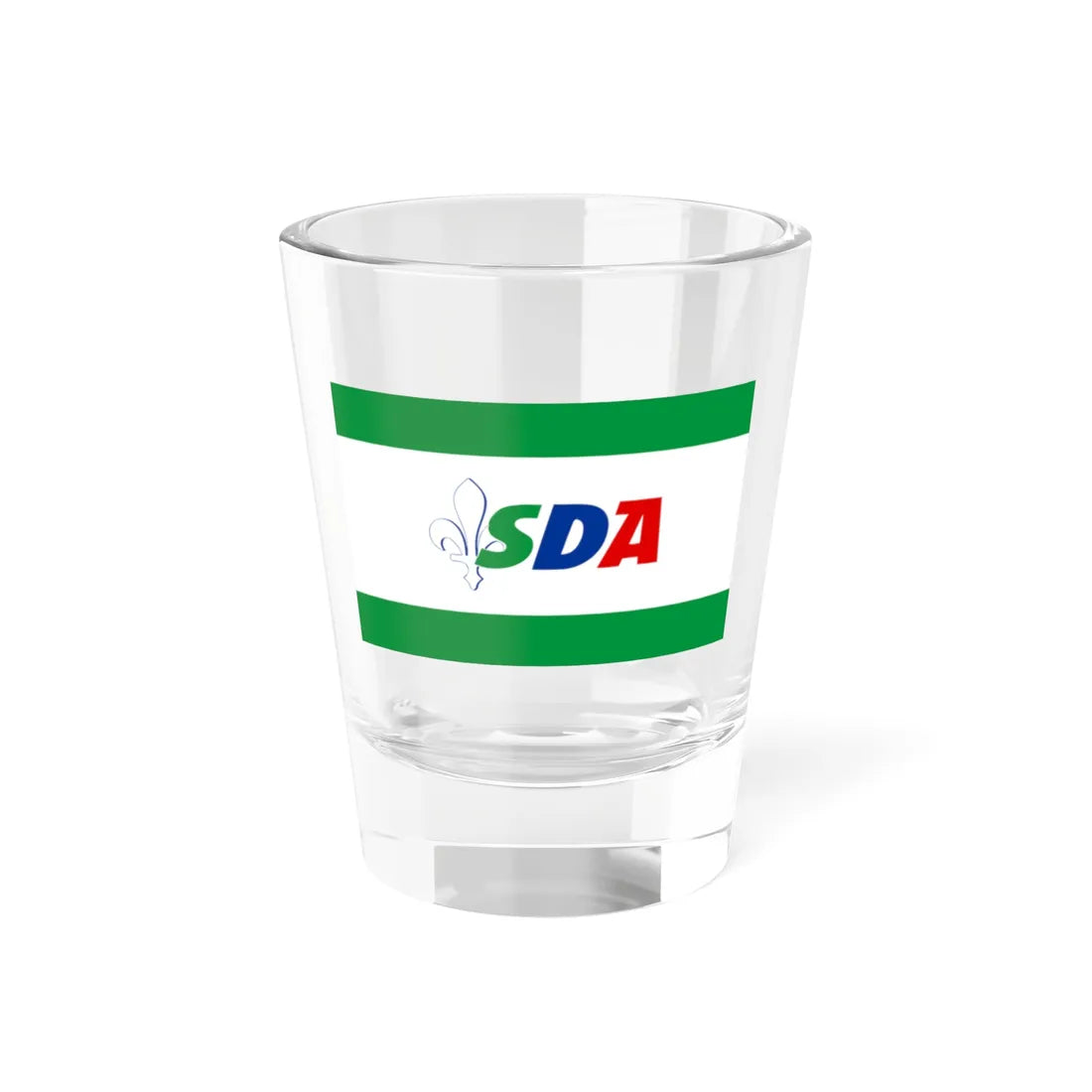 Flag of the Party of Democratic Action (Bosnia and Herzegovina) Shot Glass 1.5oz 1.5oz - Go Mug Yourself